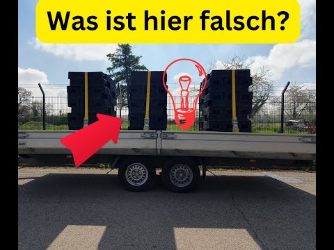 Ladungssicherung? Ladung falsch gesichert, bei LKW, Anhänger. Dachte das ginge anders...