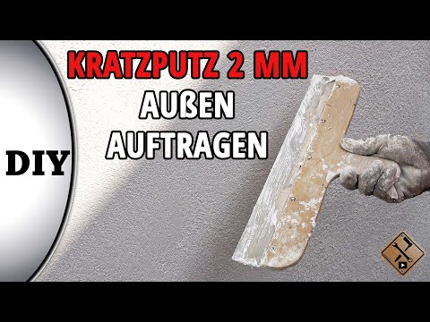 Kratzputz 2 mm außen auftragen / Ober Putz auf Armierungsmörtel (Armierungsmörtel verputzen)