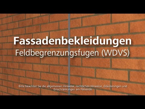 Fassadenbekleidungen – Feldbegrenzungsfugen