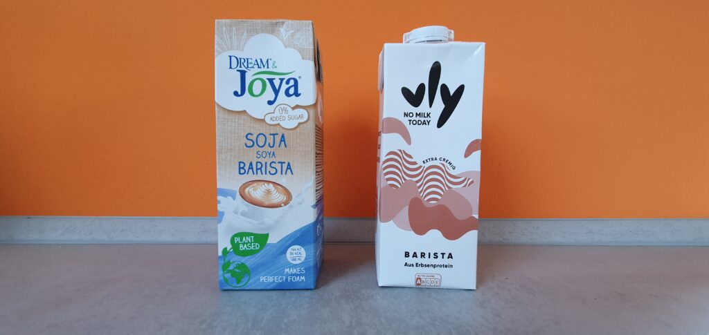 Joya Soja Milch und Vly Erbsenmilch als Alternative. Weniger Zucker wie Hafermilch!