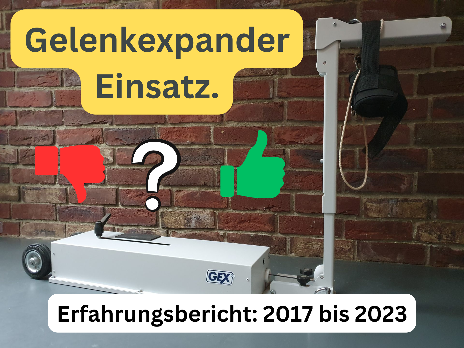Gelenkexpander Erfahrungen. Positiv-Negativ  Einsatz 2017-2023.