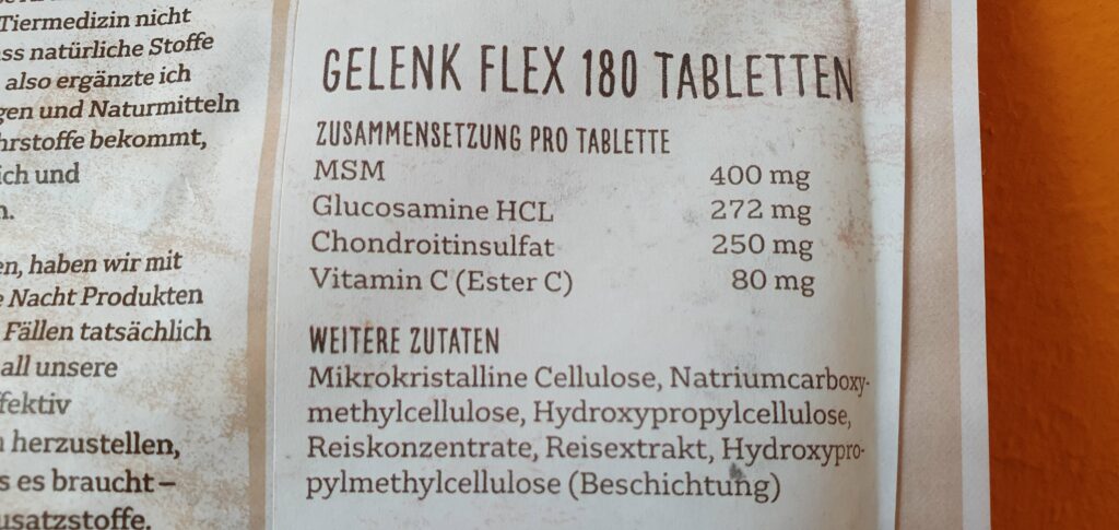 Gelenk Flex 180 Tabletten Zusammensetzung
